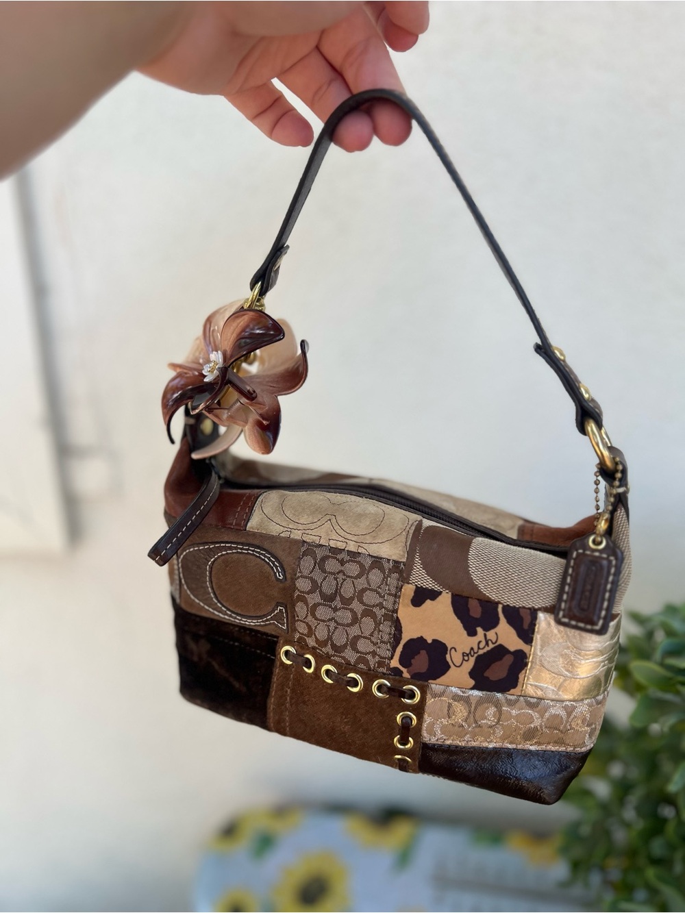 Coach Mini Patchwork Signature Shoulder Bag - Picture 4 of 7